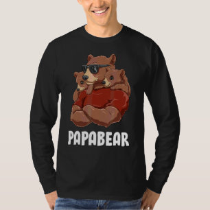 Mens Twins Papabear Siblings Kid Daughter Son Pap T-Shirt