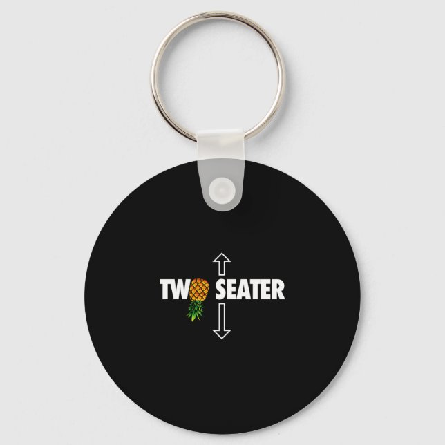 Mens two seater swinger mens funny upside down key ring (Front)