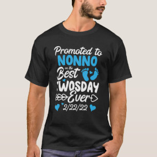Mens Twosday Promoted To Nonno Grandpa New Baby An T-Shirt