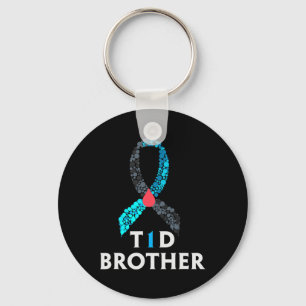 Mens Type 1 Diabetes Brother  - World Diabetes Day Key Ring
