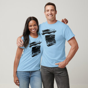 Mens Typewriter Vintage Style Tee