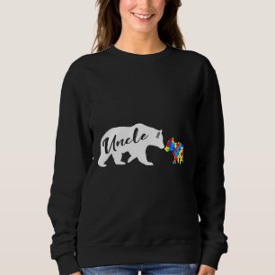 Mens Uncle Bear Autistic Autism Awareness Sweatshirt