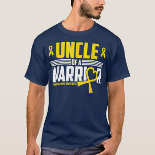 Mens Uncle Childhood Cancer Awareness Survivor Rib T-Shirt