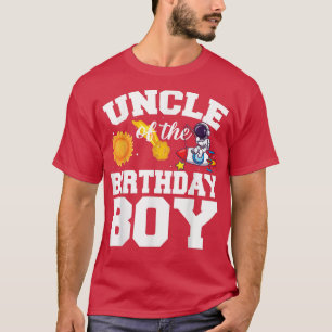 Mens Uncle Of The Birthday Boy Astronaut Space Kid T-Shirt