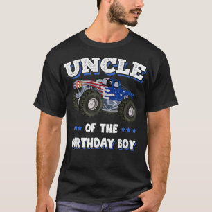 Mens Uncle Of The Birthday Boy Fathers Monster Tru T-Shirt