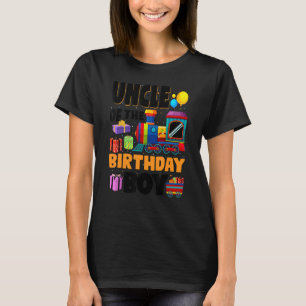 Mens Uncle Of The Birthday Boy Trains Birthday Par T-Shirt