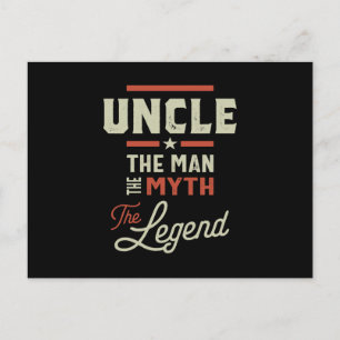 Mens Uncle The Man The Myth The Legend Gift Postcard