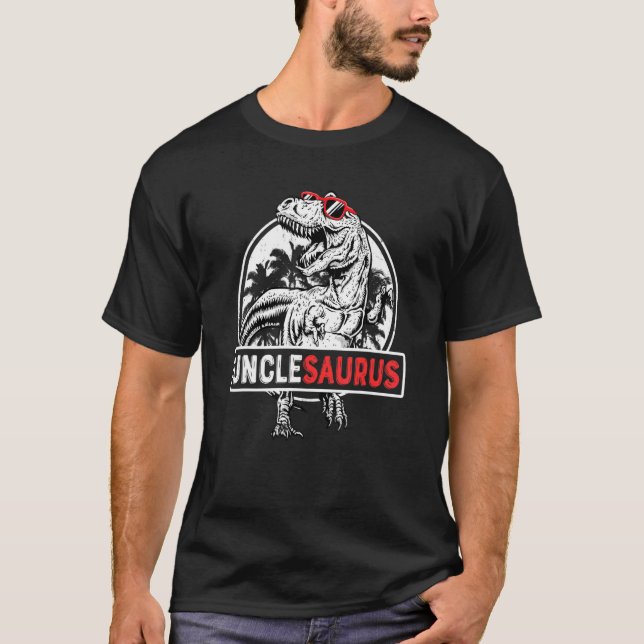 Mens Unclesaurus Rex Dinosaur Uncle Saurus Father' T-Shirt (Front)