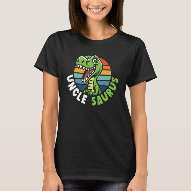 Mens Unclesaurus Uncle Saurus Rex Dinosaur Matchin T-Shirt (Front)