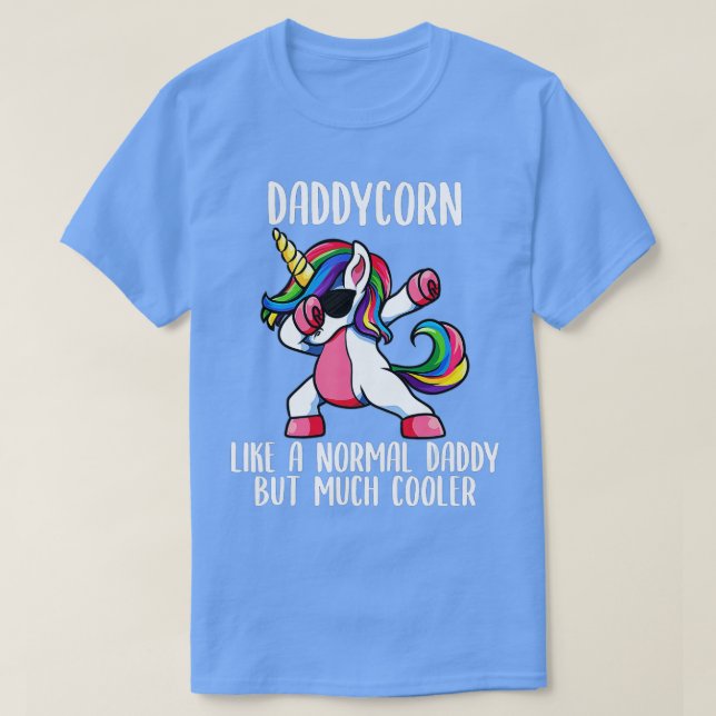 Mens Unicorn Daddy Girl Birthday Party Apparel Dad T-Shirt (Design Front)