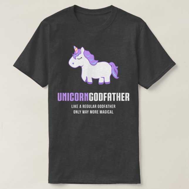 Mens Unicorn Godfather , Funny Cute Magical Gift  T-Shirt (Design Front)