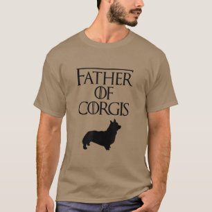 Mens Unique Black Father Of Corgis Dog Lover Gift T-Shirt