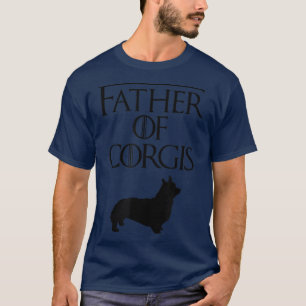 Mens Unique Black Father Of Corgis Dog Lover Gift T-Shirt