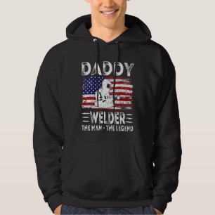 Mens Usa American Flag Daddy Welder The Man The Le Hoodie