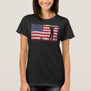 Mens Usa American Flag Golf 4th July Patriotic Go T-Shirt