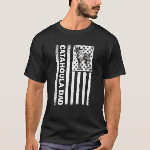 Mens USA Flag 4th Catahoula Leopard Dog T-Shirt
