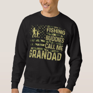 Mens Usa Patriotic For Fishman My Fishing Buddies  Sweatshirt