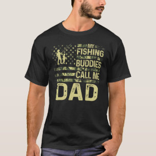Mens Usa Patriotic For Fishman My Fishing Buddies T-Shirt