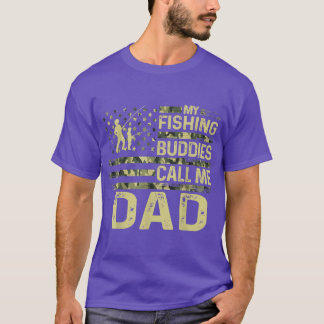 Mens Usa Patriotic For Fishman My Fishing Buddies  T-Shirt
