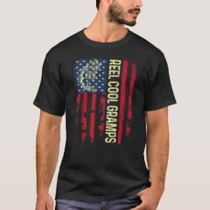 Mens Usa Patriotic Reel Cool Gramps For Best Daddy T-Shirt