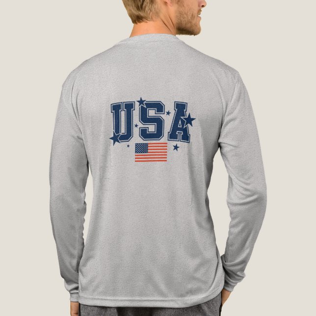 Mens USA  Tri-Blend Shirt (Back)
