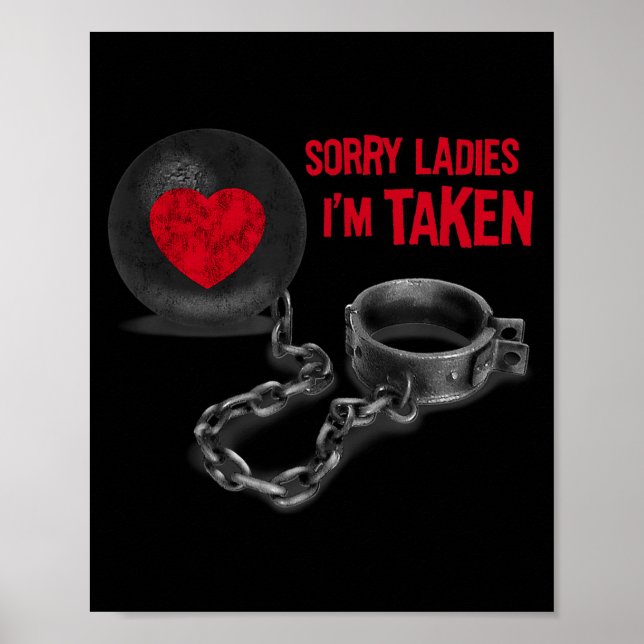 Mens Valentine's Day - Ball And Chain  Poster (Front)
