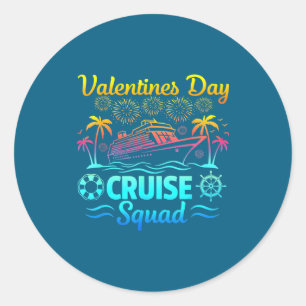 Mens Valentines Day Cruise Squad 2026 Vacation Tra Classic Round Sticker