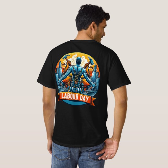 Men's Value Labour Day Design T-Shirt (Back Full)