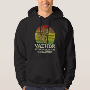 Mens Vathor   Father Thor Viking Dad Father's Day Hoodie