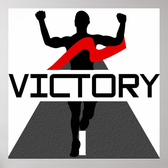 Mens Victory Runner Poster (Front)