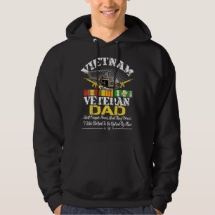 Mens Vietnam Veteran Dad  Raised By My Hero Milita Hoodie