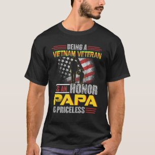 Mens Vietnam Veteran Papa For Father In Veteran Da T-Shirt