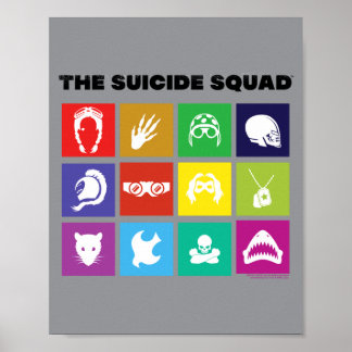 Mens Villain Team Squad Icons Performance Poster