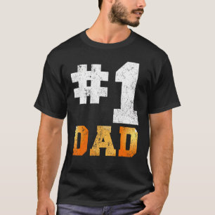 Mens Vintage 1 Dad Number One Table Tennis Dad Fat T-Shirt