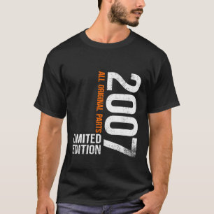 Mens Vintage 2007 18th Birthday Gifts Boy Girl 18 T-Shirt