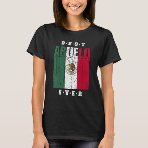 Mens Vintage Abuelo Mexico Flag Grandpa Mexican Ab T-Shirt