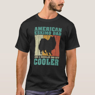 Mens Vintage American Eskimo Dad Like A Regular Da T-Shirt