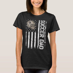Mens Vintage American Flag Proud Soccer Dad Father T-Shirt