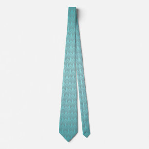 Men's Vintage Art Deco Turquoise Feather Tie