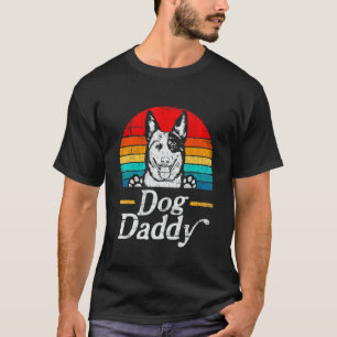 Mens Vintage Australian Cattle Dog Daddy Dog Dad F T-Shirt