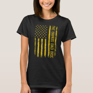 Mens Vintage Bee American Flag The Bonus Dad Bee F T-Shirt