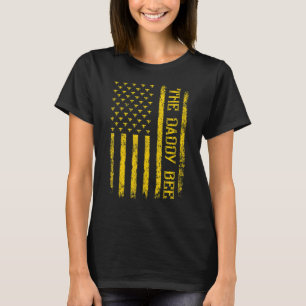 Mens Vintage Bee American Flag The Daddy Bee Fathe T-Shirt