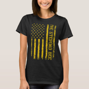 Mens Vintage Bee American Flag The Stepdad Bee Fat T-Shirt