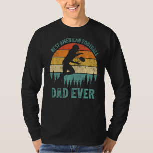 Mens  Vintage Best American Football Dad Ever Fath T-Shirt