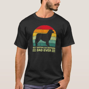 Mens Vintage Best Australian Shepherd Dad Ever Fat T-Shirt