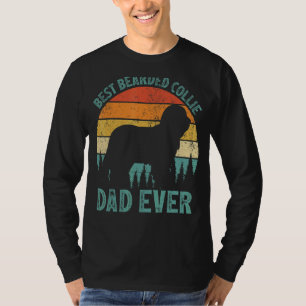 Mens Vintage Best Bearded Collie Dad Ever Father' T-Shirt