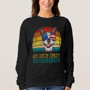 Mens Vintage Best Boston Terrier Dad Ever Men Fath Sweatshirt