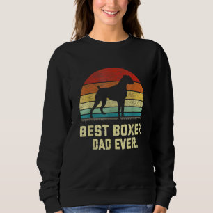 Mens Vintage Best Boxer Dad Ever Dog Fathers Day Sweatshirt