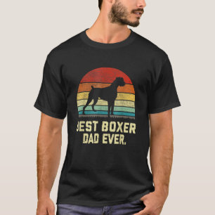 Mens Vintage Best Boxer Dad Ever Dog Fathers Day T-Shirt