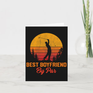 Mens Vintage Best Boyfriend By Par Golf Boyfriend  Card